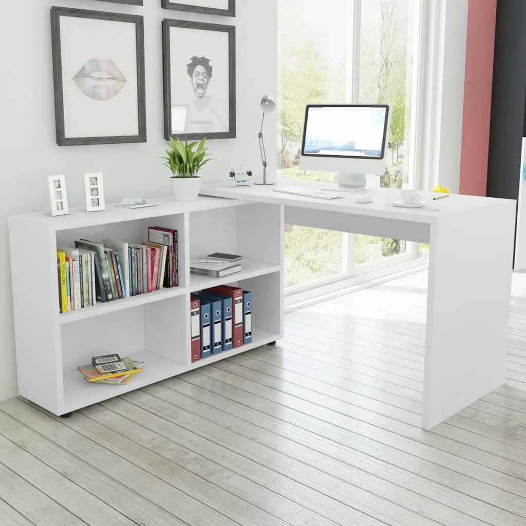 Shelf desk white online