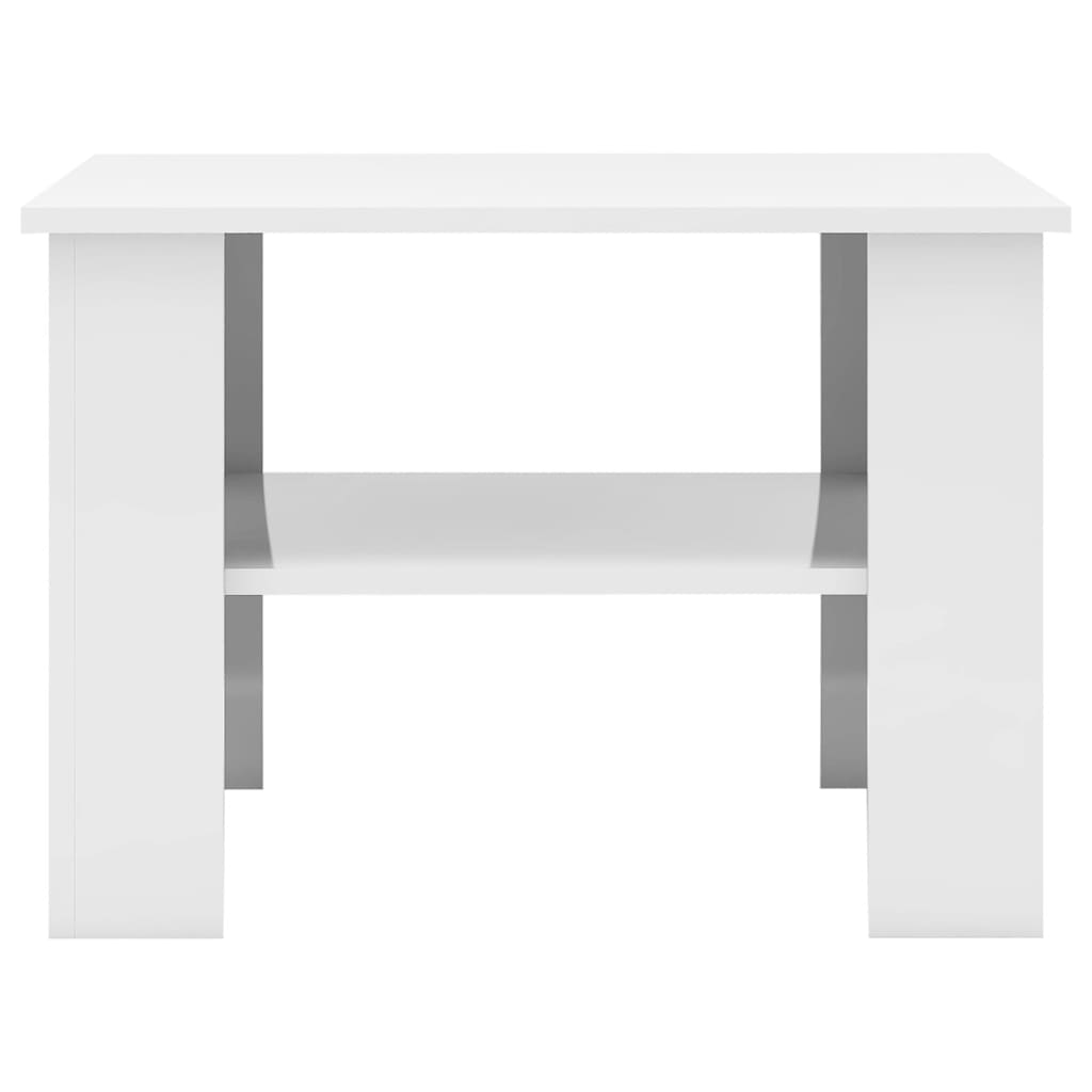 Coffee Table High Gloss White 60x60x42 cm Engineered Wood – Modernique