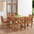 7 Piece Garden Dining Set Solid Teak Wood