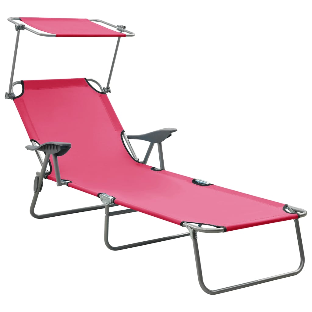 Canopy store sun lounger