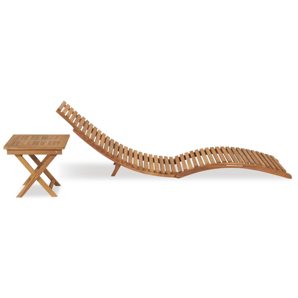 Teak wood online chaise lounge