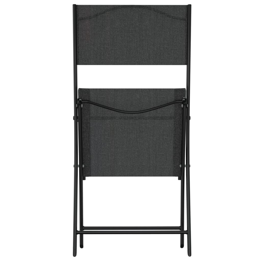 Black steel folding clearance chairs