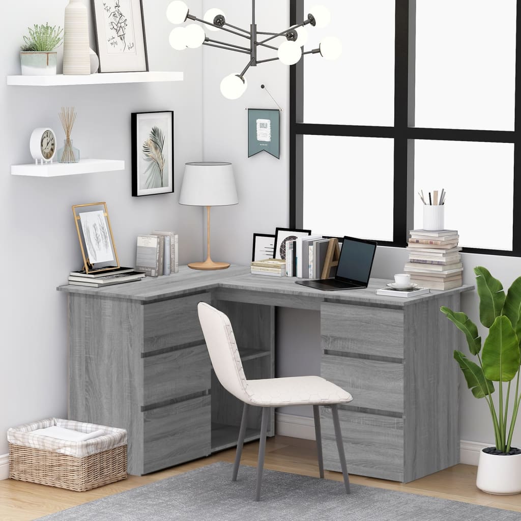 Corner computer desk grey online