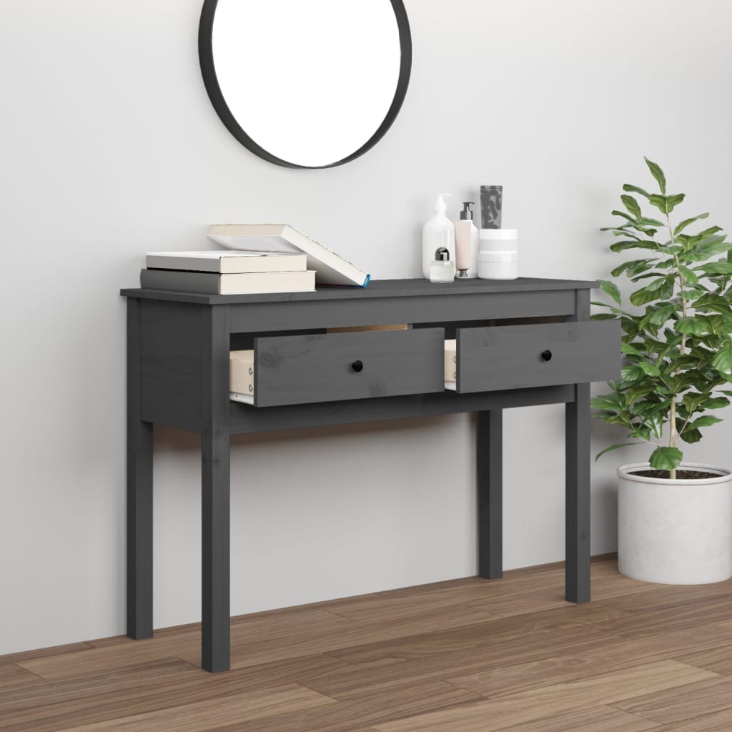 Slim grey deals console table