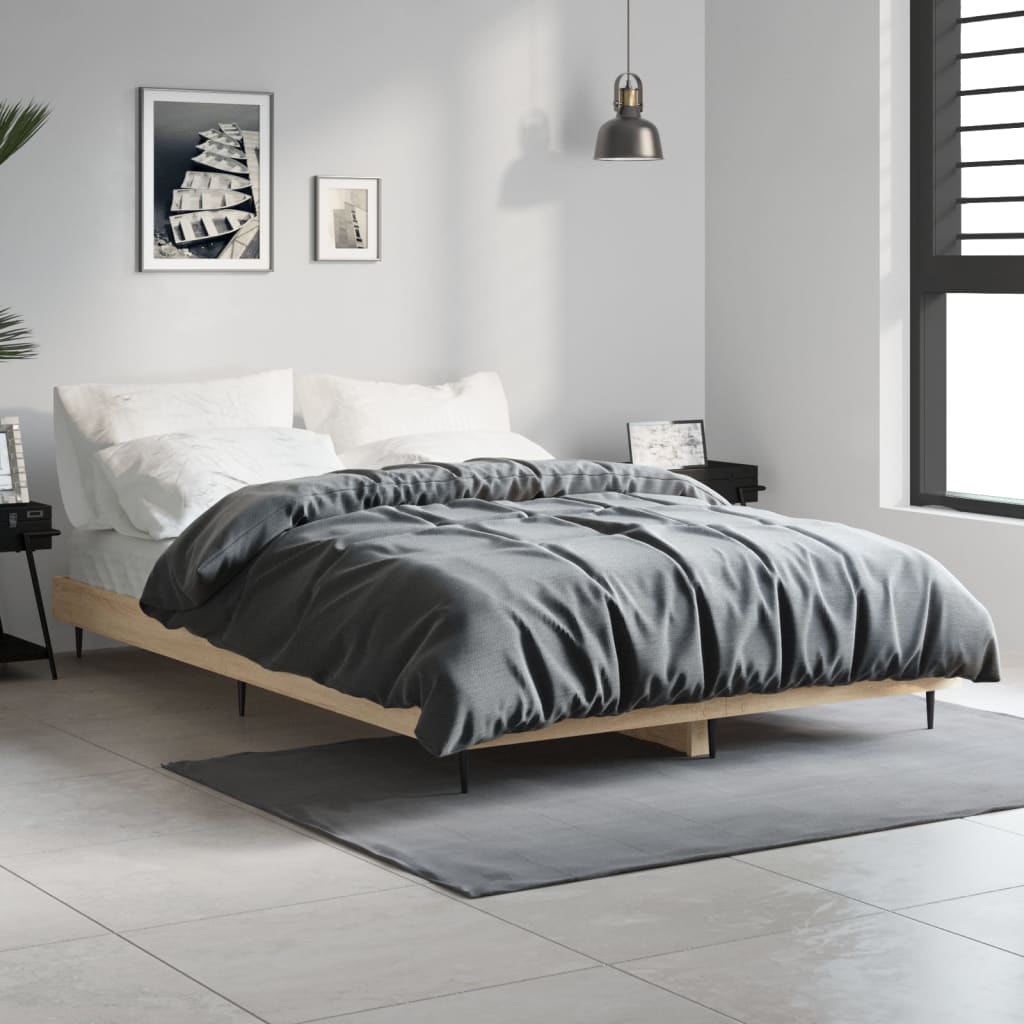 Malm gray store bed